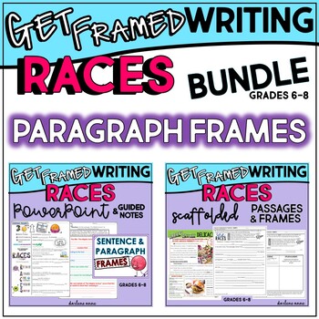 Preview of RACES Writing Paragraph Frames & Templates Bundle