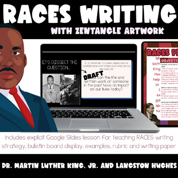Preview of RACES Paragraph Writing Strategy f/Martin Luther King, Jr. & Langston Hughes