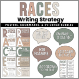 RACES Posters Neutral Colors | EDITABLE | Written Response