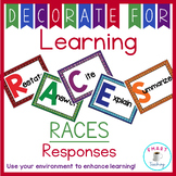 RACES Response Posters with Matching Word Cards - Colorful