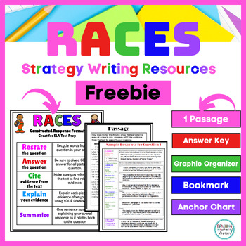 Preview of RACES Strategy Practice Passage FREEBIE Constructed Response 3rd, 4th, 5th Grade