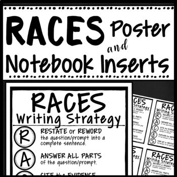 Preview of RACES WRITING STRATEGY POSTER & INTERACTIVE NOTEBOOK INSERT- FREEBIE