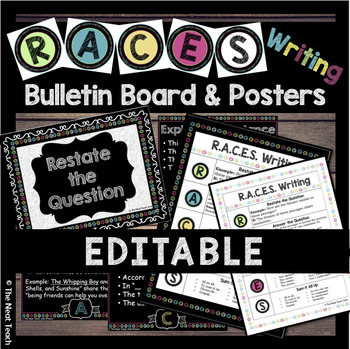 Preview of RACES WRITING STRATEGY Bulletin Board & Posters