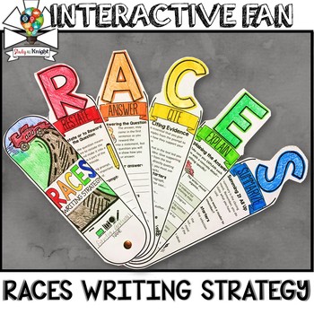 Preview of RACES Writing Strategy, Response Writing, Interactive Fan