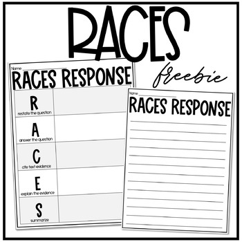 Preview of RACES Writing Open Response Graphic Organizer FREEBIE