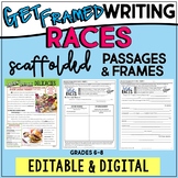 RACES Writing Paragraph Frames EDITABLE Practice 