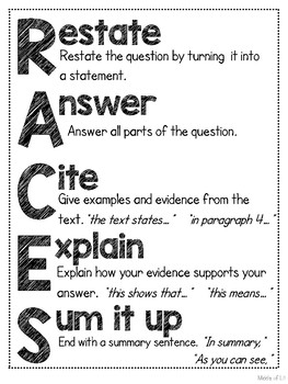 what does the acronym race mean in writing