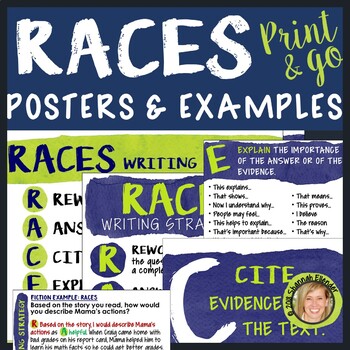 Preview of RACES Writing Strategy Posters, Bulletin Board, Anchor Charts- Printables