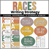RACES Strategy Posters Boho Rainbow Colors- Citing Text Ev