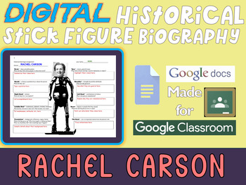 Preview of RACHEL CARSON Digital Stick Figure Biography for California History