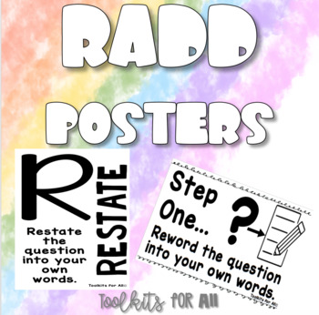 Preview of RADD Posters - Test Prep - Constructed Response