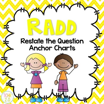 Preview of RADD Restate the Question Answering Comprehension Questions Scrappy Kids Edition