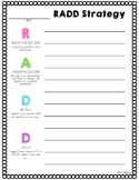 RADD Writing Strategy 4 Graphic Organizers