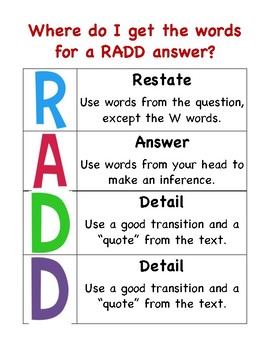 Preview of RADD Writing Support