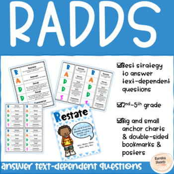 Preview of RADDS Chart Answer Text-Dependent Questions