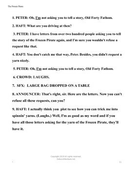 Distance Learning Radio Theater Play Script The Frozen Pirate Tpt