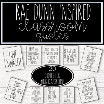 Preview of RAE DUNN Inspired Quote Posters