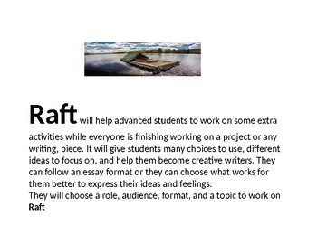 raft creative writing
