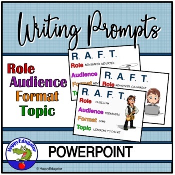 Preview of RAFT Quick Writes - Writing Prompts with Editable Rubric and Poster