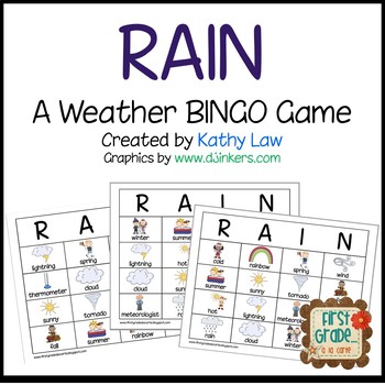 Preview of RAIN--Weather Bingo