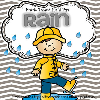 Preview of RAIN Weather Theme Unit for Preschool and Pre-K
