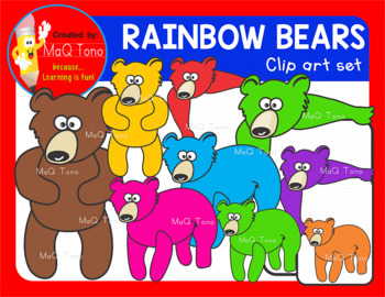 RAINBOW BEARS by MaQ Tono | Teachers Pay Teachers