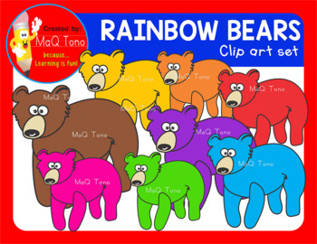 RAINBOW BEARS by MaQ Tono | Teachers Pay Teachers