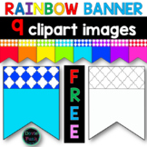 RAINBOW Banners or Bunting Clip Art