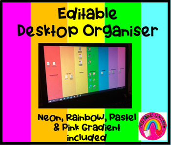 Preview of Editable RAINBOW desktop organiser