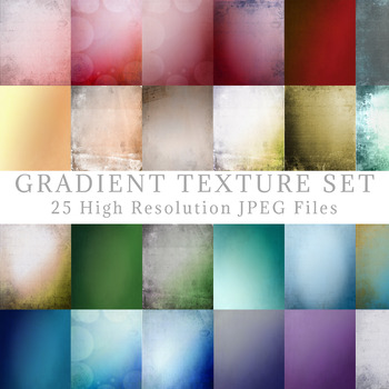 Preview of RAINBOW GRADIENT TEXTURE SET, DIGITAL PAPERS, COLORED CARD STOCK DESIGN ELEMENTS