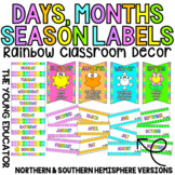 RAINBOW MONTHS DAYS SEASONS POSTERS/LABELS