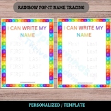 RAINBOW Popit Name Tracing Template. Name writing practice