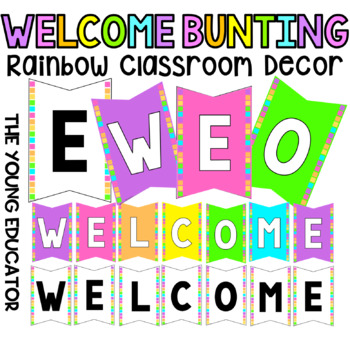 Preview of RAINBOW WELCOME BUNTING
