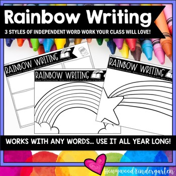 Preview of RAINBOW WRITING Spelling / Sight Word Work - ANY Words All Year . BEST SELLER!