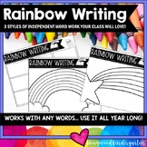 RAINBOW WRITING Spelling / Sight Word Work - ANY Words All