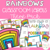 RAINBOWS Classroom Labels | Editable Name Tags, Posters & 