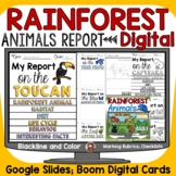 RAINFOREST ANIMALS REPORT: DIGITAL RESEARCH: GOOGLE SLIDES