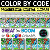 ALL SEASONS Mosaic Tree Color by Code Progression Digital 