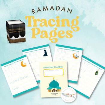 Preview of RAMADAN Alphabet Vocabulary Tracing Pages Handwriting Practice Workbook