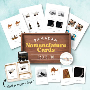 Preview of RAMADAN Montessori Nomenclature 3- part Cards | Cultural Studies