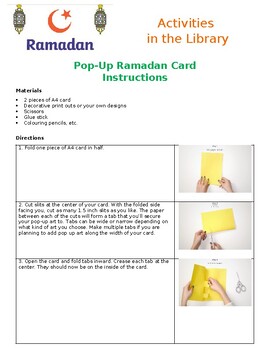 Preview of RAMADAN - make a Ramadan pop-up card