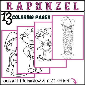 rapunzel coloring picture