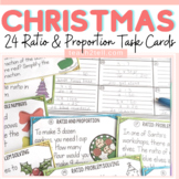 Ratio and Proportions Christmas Math Activity Task Cards