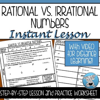 Preview of RATIONAL AND IRRATIONAL NUMBERS GUIDED NOTES AND PRACTICE