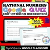 RATIONAL NUMBERS Digital Assessment | Google Classroom | D