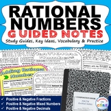 RATIONAL NUMBERS Doodle Math - Interactive Notebooks (Guid
