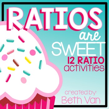 Preview of RATIOS Are Sweet! 12 Ratio, Unit Rate, Equivalent Ratio & Percentages Activities
