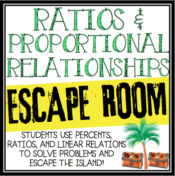 Preview of RATIOS & PROPOTIONAL RELATIONSHIPS (SLOPE) - ESCAPE ROOM
