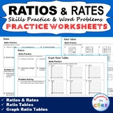 RATIOS & RATES Homework Practice Worksheets - Skills Practice & Word Problems
