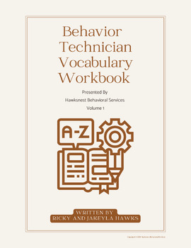 Preview of RBT® | Behavior Technician Workbook | 108 Vocabulary Words | 113 Quiz Questions